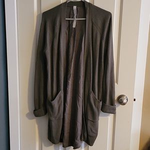 Long open cardigan